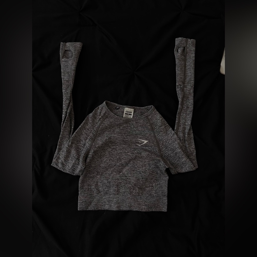 Gymshark Longsleeve Dr-fit Grey Croptop VitalSeamless